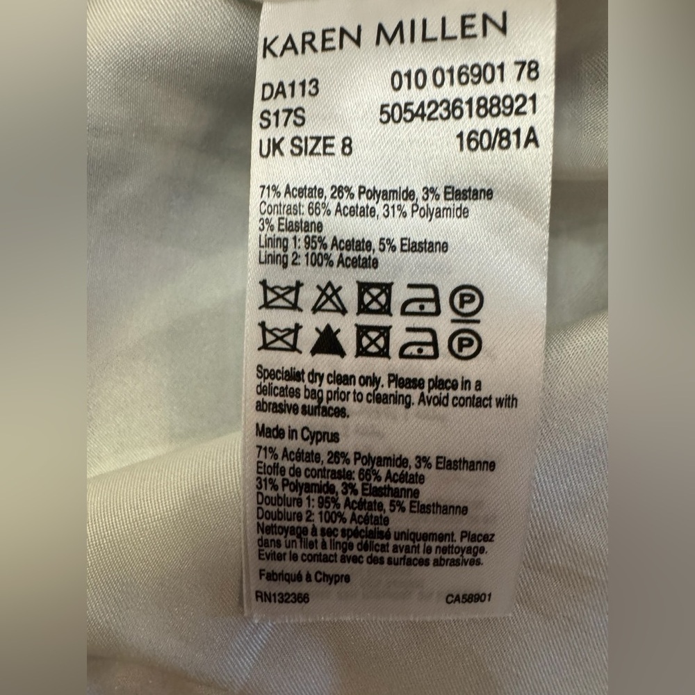 Karen Millen Lily Print Pencil Midi Dress Size 4 - Picture 10 of 13